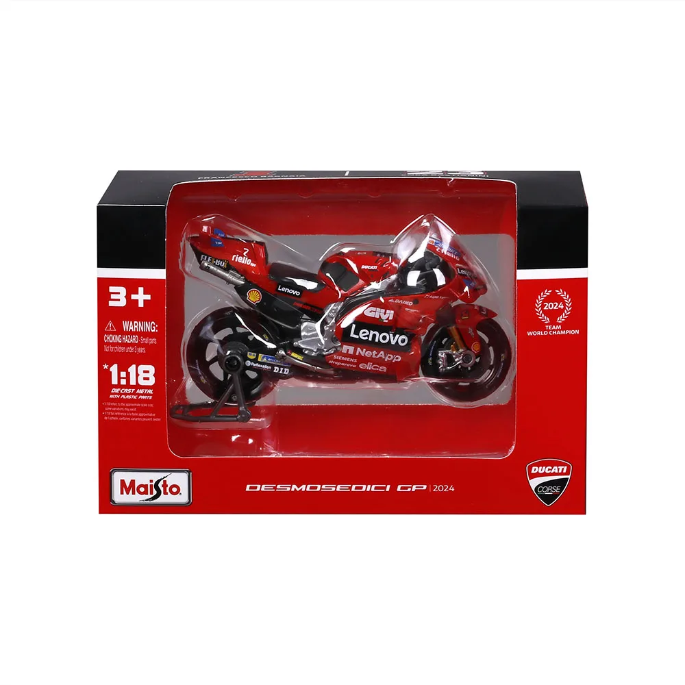 Maisto 1:18 NEW 2024 DucatiLenovo Team Moto GP #1 Francesco Bagnaia Authorized genuine die-casting alloy motorcycle model toys