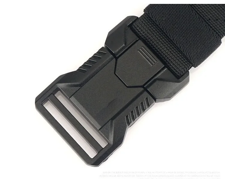 New Aluminum Alloy Quick Release Pluggable Buckle Elastic Belts for Men Durable Tactical Belt Cowboy Outdoor Army Belt Hunting