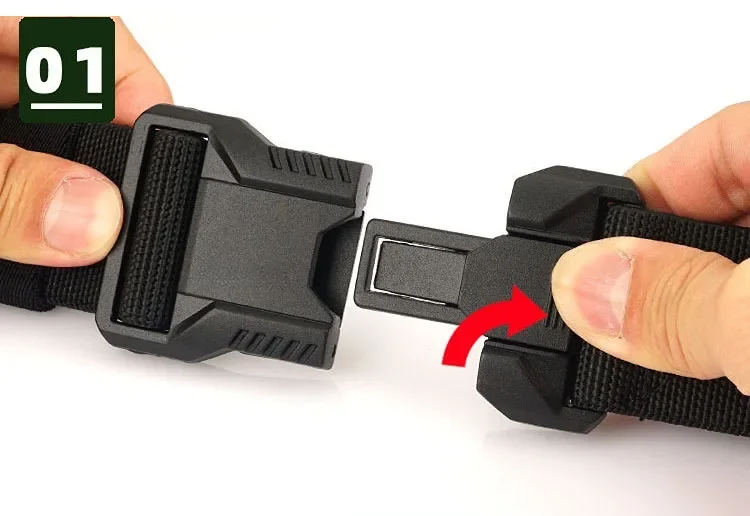 New Aluminum Alloy Quick Release Pluggable Buckle Elastic Belts for Men Durable Tactical Belt Cowboy Outdoor Army Belt Hunting