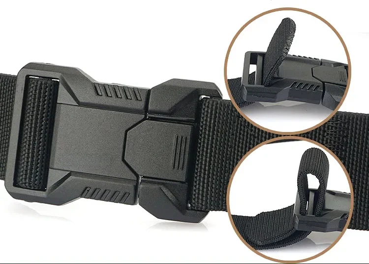 New Aluminum Alloy Quick Release Pluggable Buckle Elastic Belts for Men Durable Tactical Belt Cowboy Outdoor Army Belt Hunting