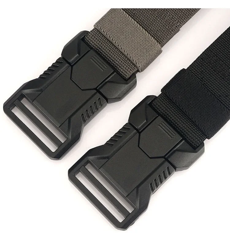 New Aluminum Alloy Quick Release Pluggable Buckle Elastic Belts for Men Durable Tactical Belt Cowboy Outdoor Army Belt Hunting