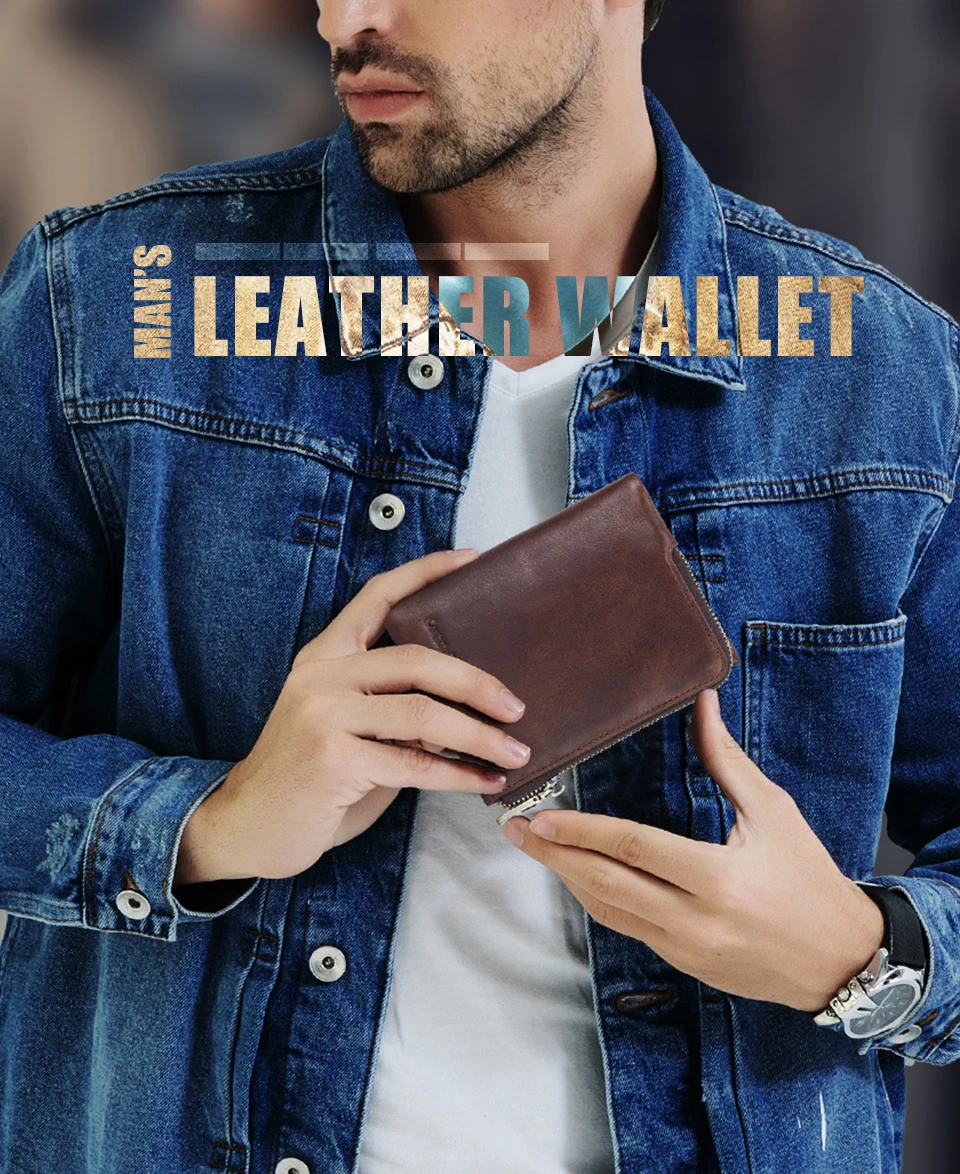 CONTACT'S Genuine Leather Men Short Wallets High Quality Card Holder Coin Purse Money Clip Male Mini Wallet Men's Bag Handbags