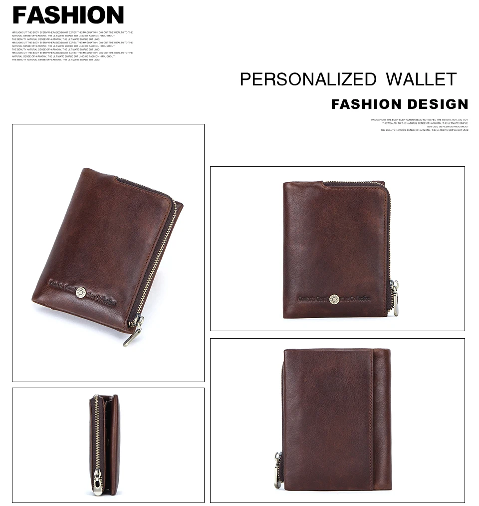 CONTACT'S Genuine Leather Men Short Wallets High Quality Card Holder Coin Purse Money Clip Male Mini Wallet Men's Bag Handbags