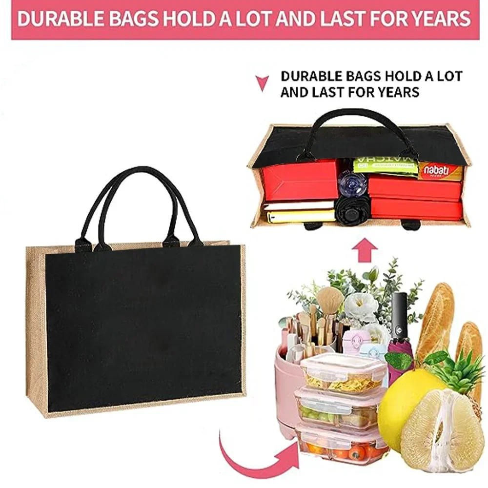 Jute Handbag Shoulder Bag Gold Letters Sacks Jute Imitation Bags Women Shopping Pouch Designer Laminated Bags Dark