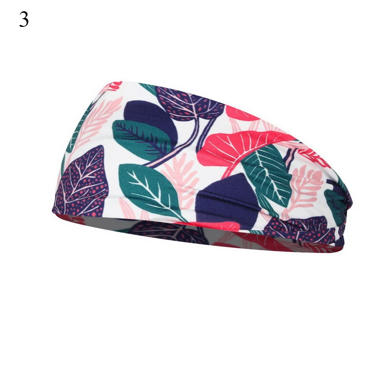 Boho Turbans Yoga Elastic Head Wrap Women Headband Wide Hairbands Headwear Floral Bandanas Fashion Hair Band Accessories YZL05-2