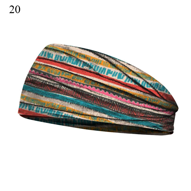 Boho Turbans Yoga Elastic Head Wrap Women Headband Wide Hairbands Headwear Floral Bandanas Fashion Hair Band Accessories YZL05-2