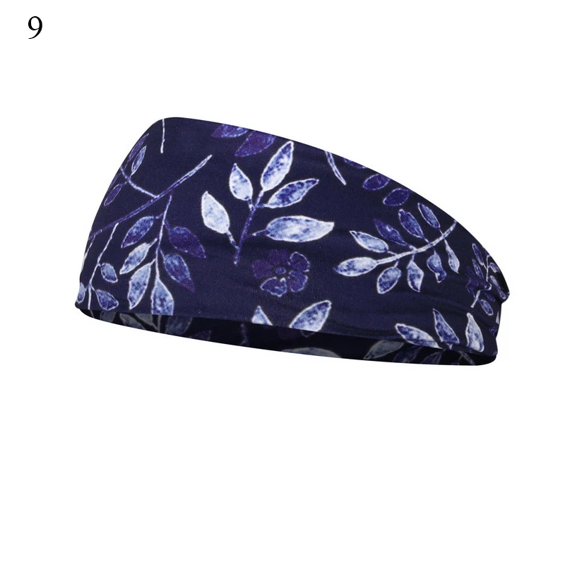 Boho Turbans Yoga Elastic Head Wrap Women Headband Wide Hairbands Headwear Floral Bandanas Fashion Hair Band Accessories YZL05-2