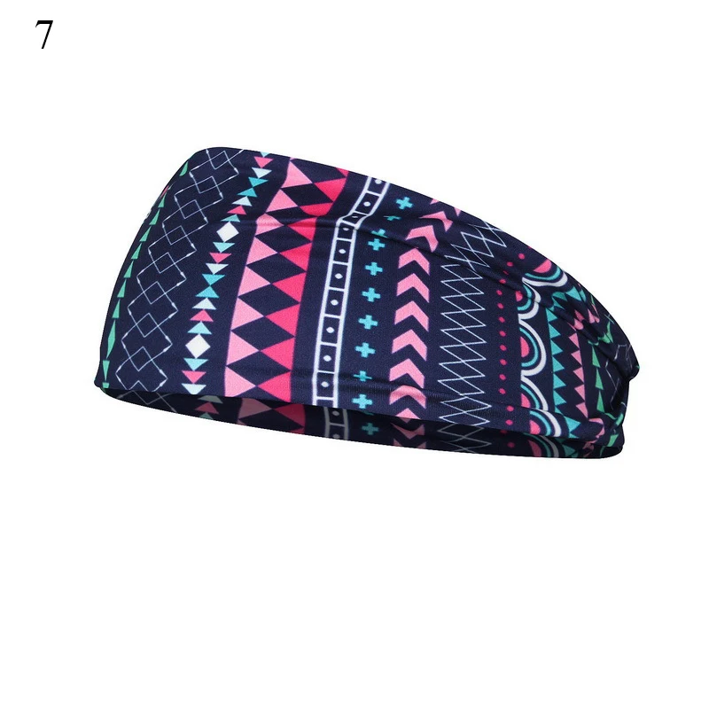 Boho Turbans Yoga Elastic Head Wrap Women Headband Wide Hairbands Headwear Floral Bandanas Fashion Hair Band Accessories YZL05-2