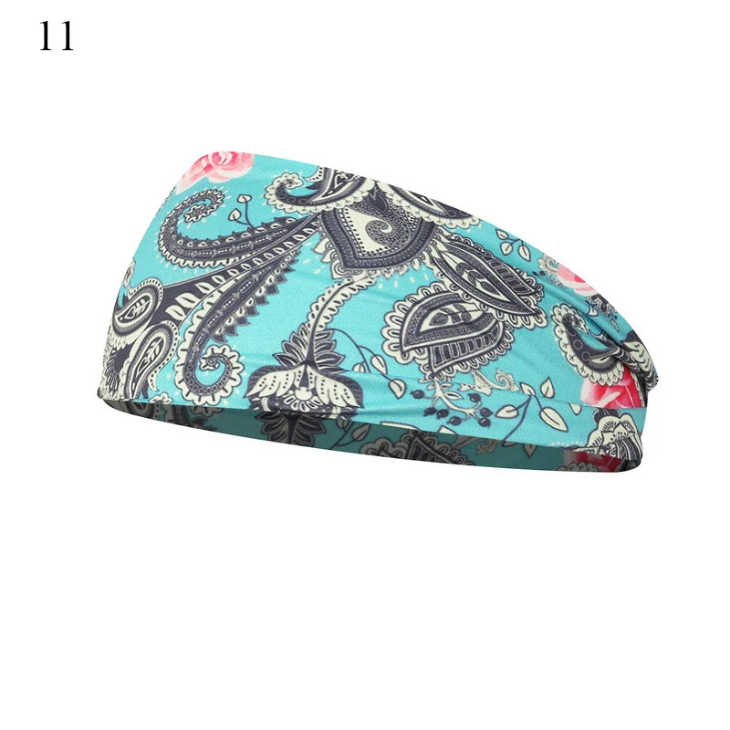 Boho Turbans Yoga Elastic Head Wrap Women Headband Wide Hairbands Headwear Floral Bandanas Fashion Hair Band Accessories YZL05-2