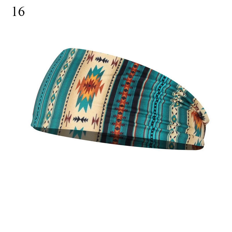 Boho Turbans Yoga Elastic Head Wrap Women Headband Wide Hairbands Headwear Floral Bandanas Fashion Hair Band Accessories YZL05-2