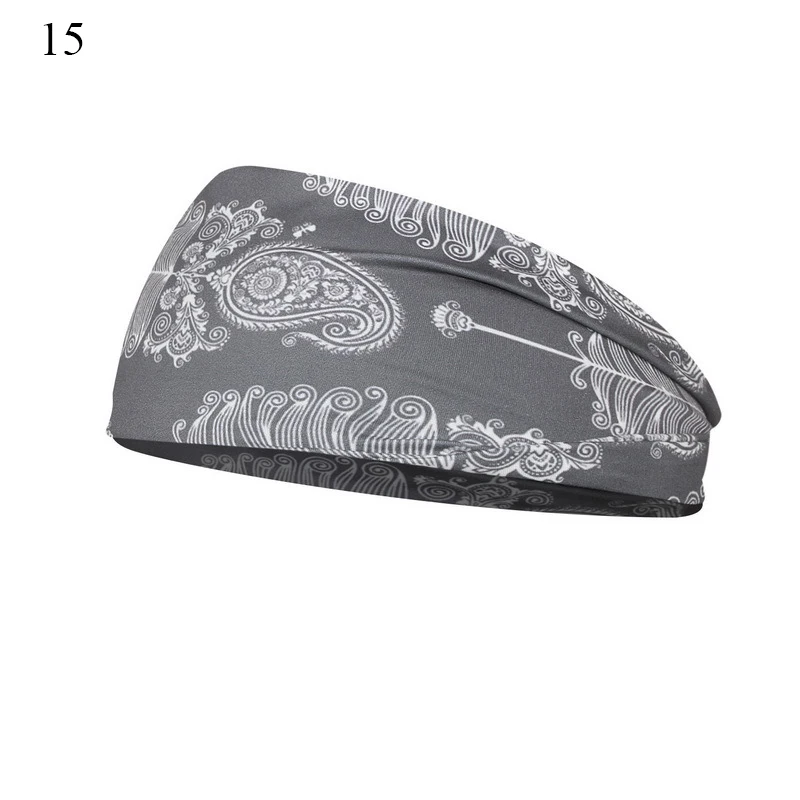 Boho Turbans Yoga Elastic Head Wrap Women Headband Wide Hairbands Headwear Floral Bandanas Fashion Hair Band Accessories YZL05-2