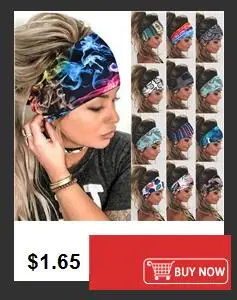 Boho Turbans Yoga Elastic Head Wrap Women Headband Wide Hairbands Headwear Floral Bandanas Fashion Hair Band Accessories YZL05-2
