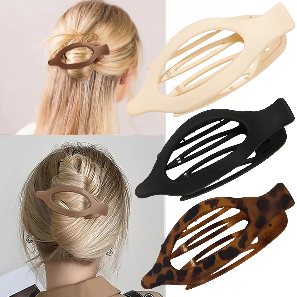 Matte Hair Claw Clip Barrette Duckbill for Women Fashion Crab Acrylic Hairpin Ponytail Hairgrip Girls Hair Accessories Headwear