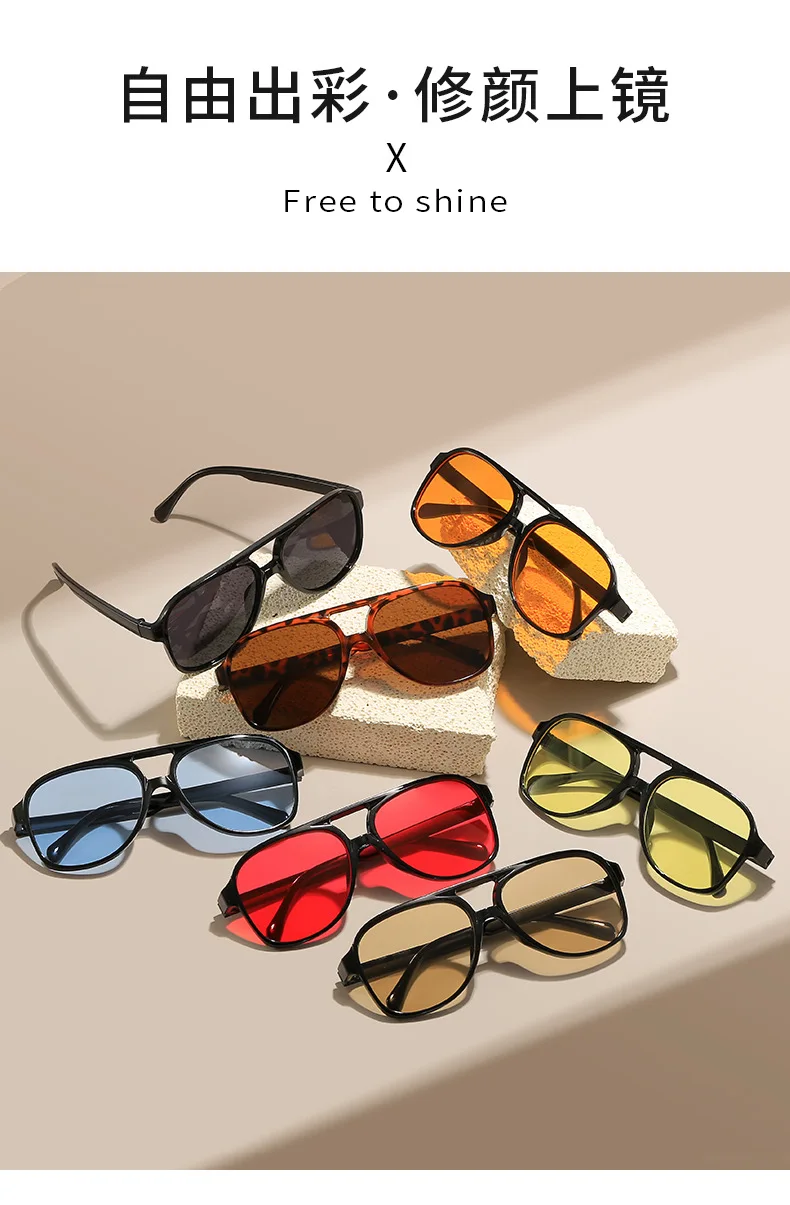 New Pc Frame Round Sunglasses Women Men Vintage Brand Square Sun Glasses for Male Shades Female Eyewear Circular Sunglasses
