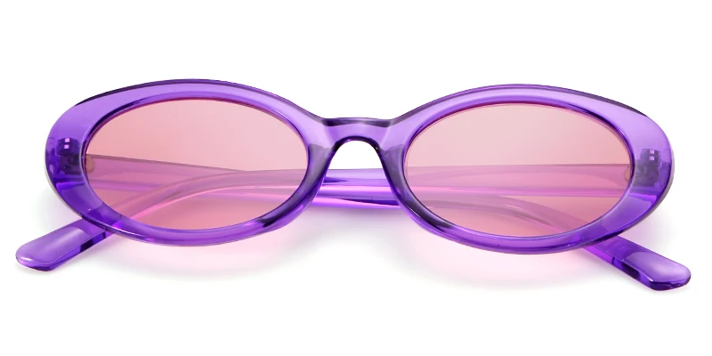 SORVINO Purple Sexy Small Oval Women Men Sunglasses 2024 Fashion Retro Vintage Leopard Colorful Sun Glasses Shade UV400 Eyeglass