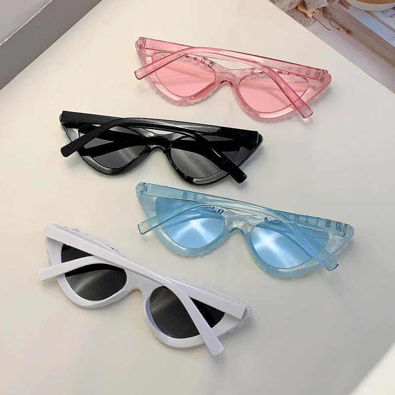 KAMMPT Cat Eye Design Gift Shades Shiny Pearl Decor Pink Present Glasses for Women's Birthday Party Favor Ladies Props Frame