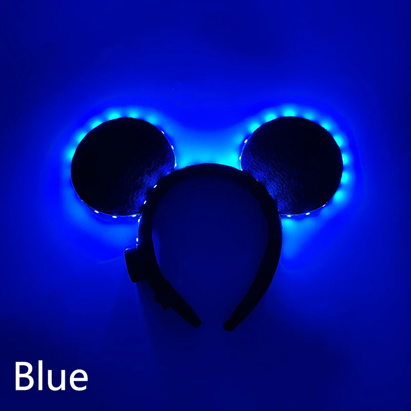 1pc Lovely Glowing Light Up Mouse Ears Headbands LED Neon Mickey Hairband Boy Girls Luminous Headbands Cosplay Hair Accessories