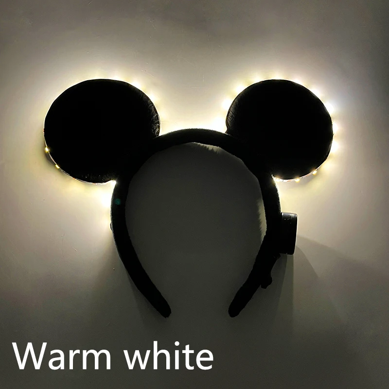 1pc Lovely Glowing Light Up Mouse Ears Headbands LED Neon Mickey Hairband Boy Girls Luminous Headbands Cosplay Hair Accessories