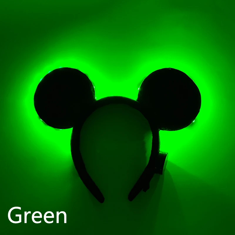 1pc Lovely Glowing Light Up Mouse Ears Headbands LED Neon Mickey Hairband Boy Girls Luminous Headbands Cosplay Hair Accessories