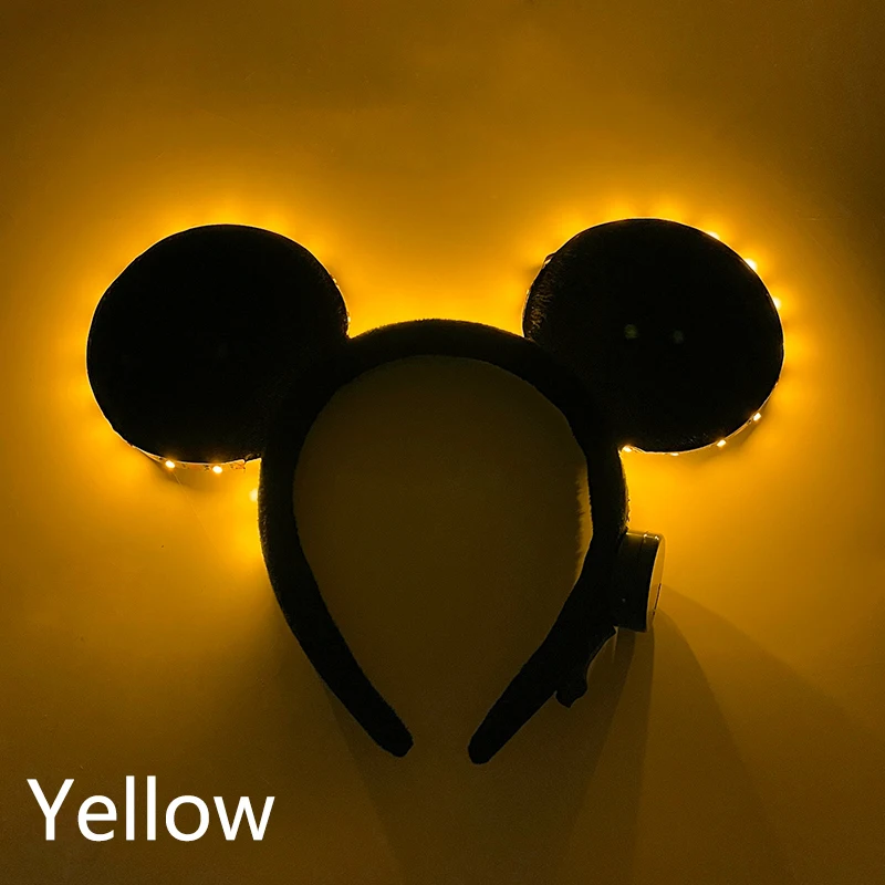 1pc Lovely Glowing Light Up Mouse Ears Headbands LED Neon Mickey Hairband Boy Girls Luminous Headbands Cosplay Hair Accessories