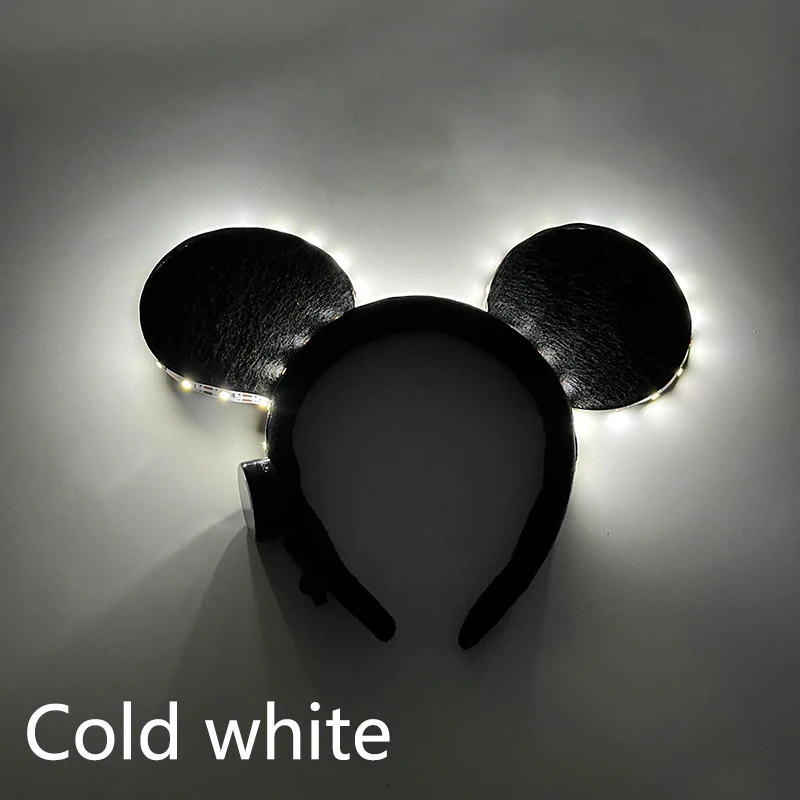 1pc Lovely Glowing Light Up Mouse Ears Headbands LED Neon Mickey Hairband Boy Girls Luminous Headbands Cosplay Hair Accessories
