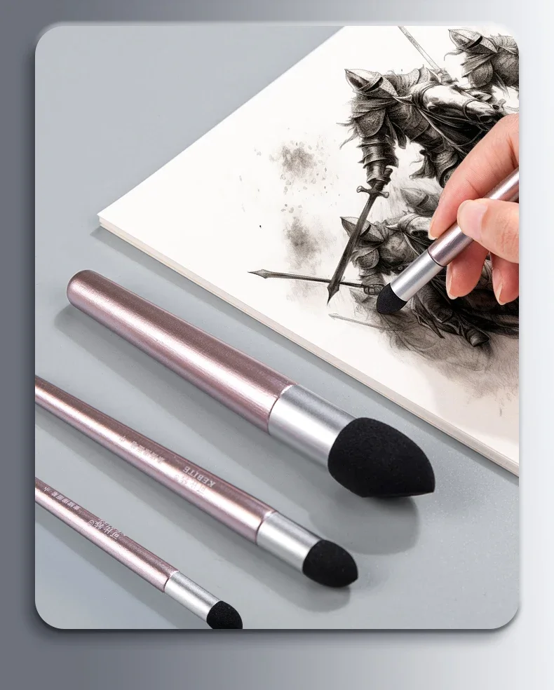 Sketch Pen Brush Artist Blending Pen Washable Rubbing Sponge Wipe Clean Tool Set Reusable Drawing Processing Rendering Eraser