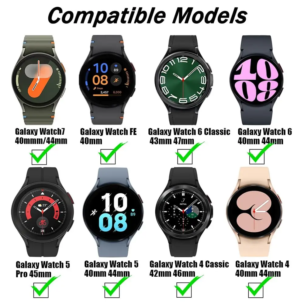 Original Silicone Band For Samsung Galaxy Watch 7 6 5 4 FE 44mm 40mm/5 Pro 45mm Magnetic Bracelet Watch6 Classic 43mm 47mm Strap