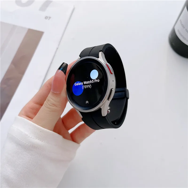Original Silicone Band For Samsung Galaxy Watch 7 6 5 4 FE 44mm 40mm/5 Pro 45mm Magnetic Bracelet Watch6 Classic 43mm 47mm Strap