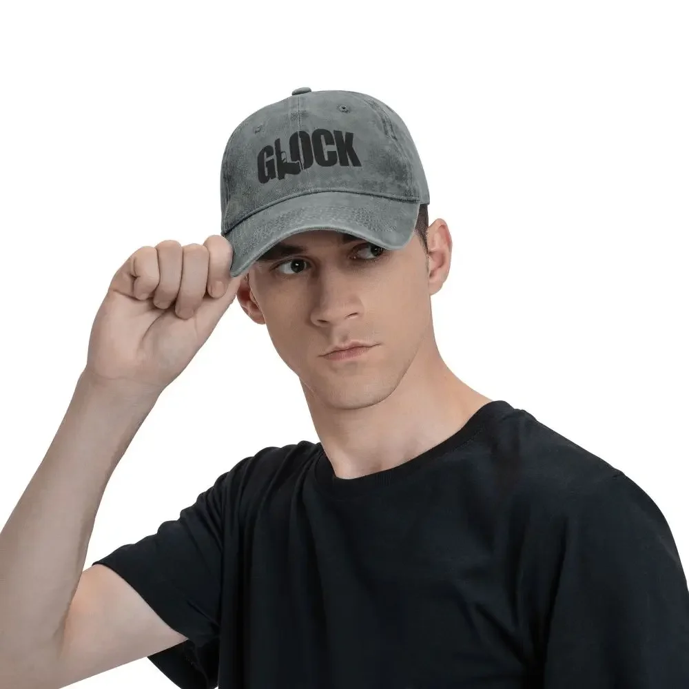 Glock Tactical Shooting Gun Baseball Caps Distressed Denim Snapback Cap Unisex Outdoor All Seasons Travel Unstructured Caps Hat