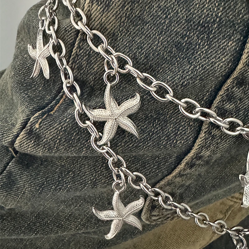Unisex Jeans Pants Chain Belts For Men and Women Punk Metal Crescent Geometric Bag Chain Hip Hop Hipster Cool Street Keychain