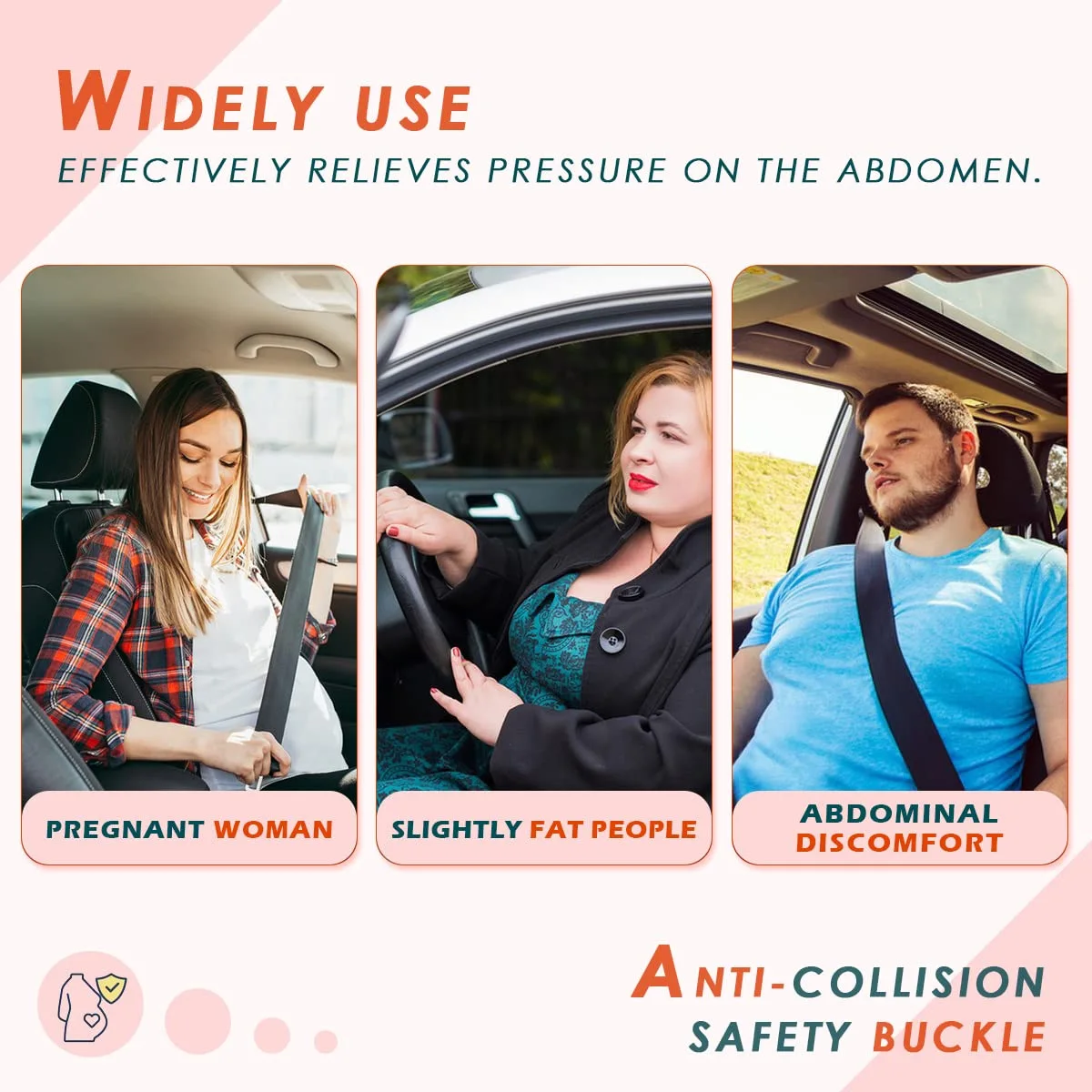 Pregnant Car Seat Belt Adjuster Comfort and Safety for Maternity Moms Belly Pregnancy Seat Belt Pregnant Woman Driving Safe Belt