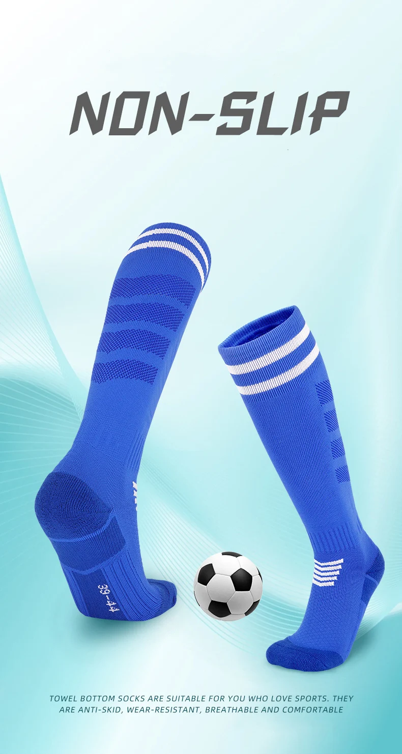 Adult Youth Kids Professional Soccer Socks Football Club Breathable Knee High Training Long Stocking Sports Sock for Boys Girls