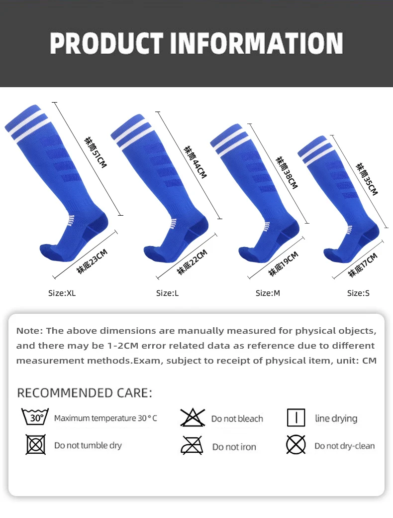Adult Youth Kids Professional Soccer Socks Football Club Breathable Knee High Training Long Stocking Sports Sock for Boys Girls