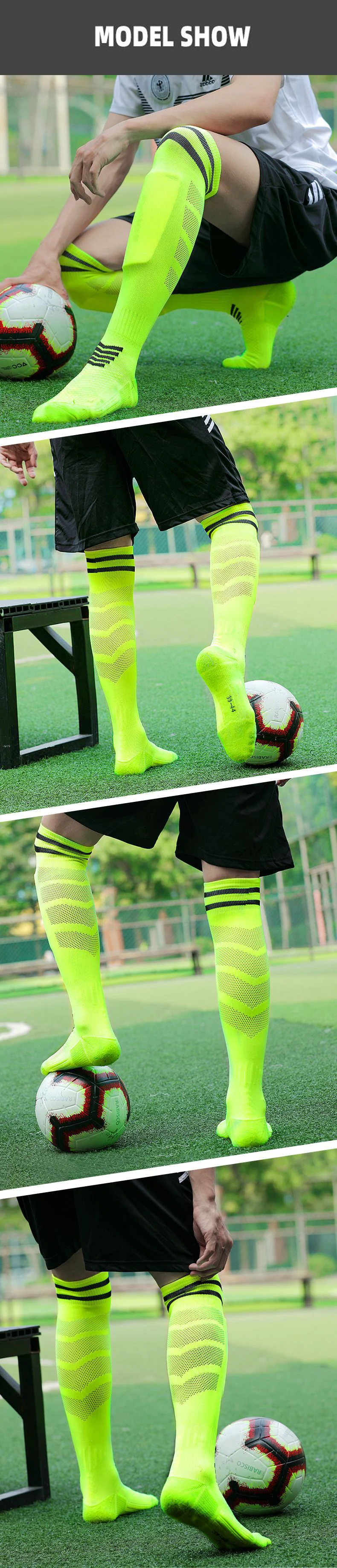 Adult Youth Kids Professional Soccer Socks Football Club Breathable Knee High Training Long Stocking Sports Sock for Boys Girls