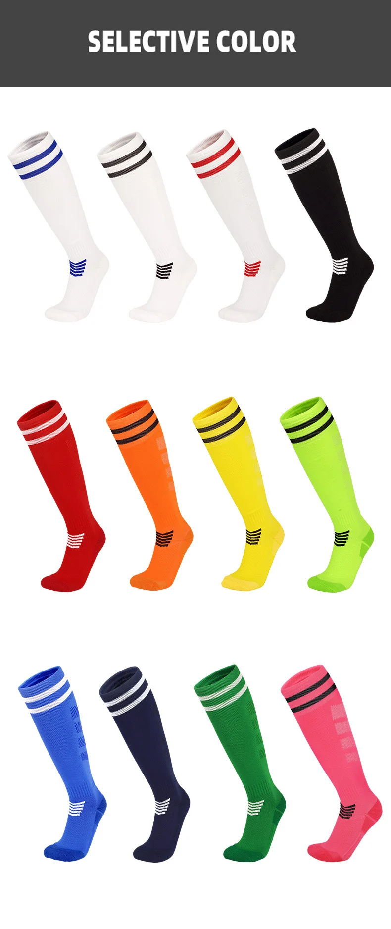 Adult Youth Kids Professional Soccer Socks Football Club Breathable Knee High Training Long Stocking Sports Sock for Boys Girls