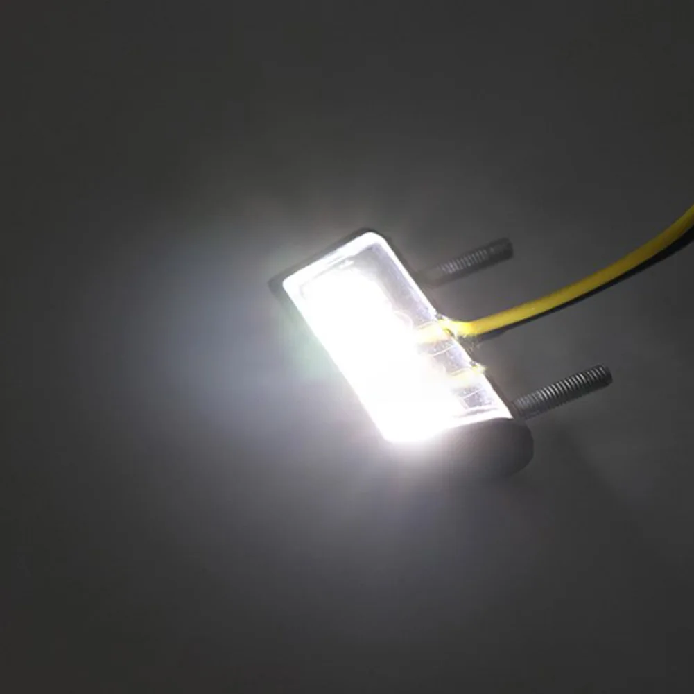 12V Mini Motorcycle LED License Plate Light Motorbike LED Rear Tail Number Light Universal Motorcycle License Plate Lamp