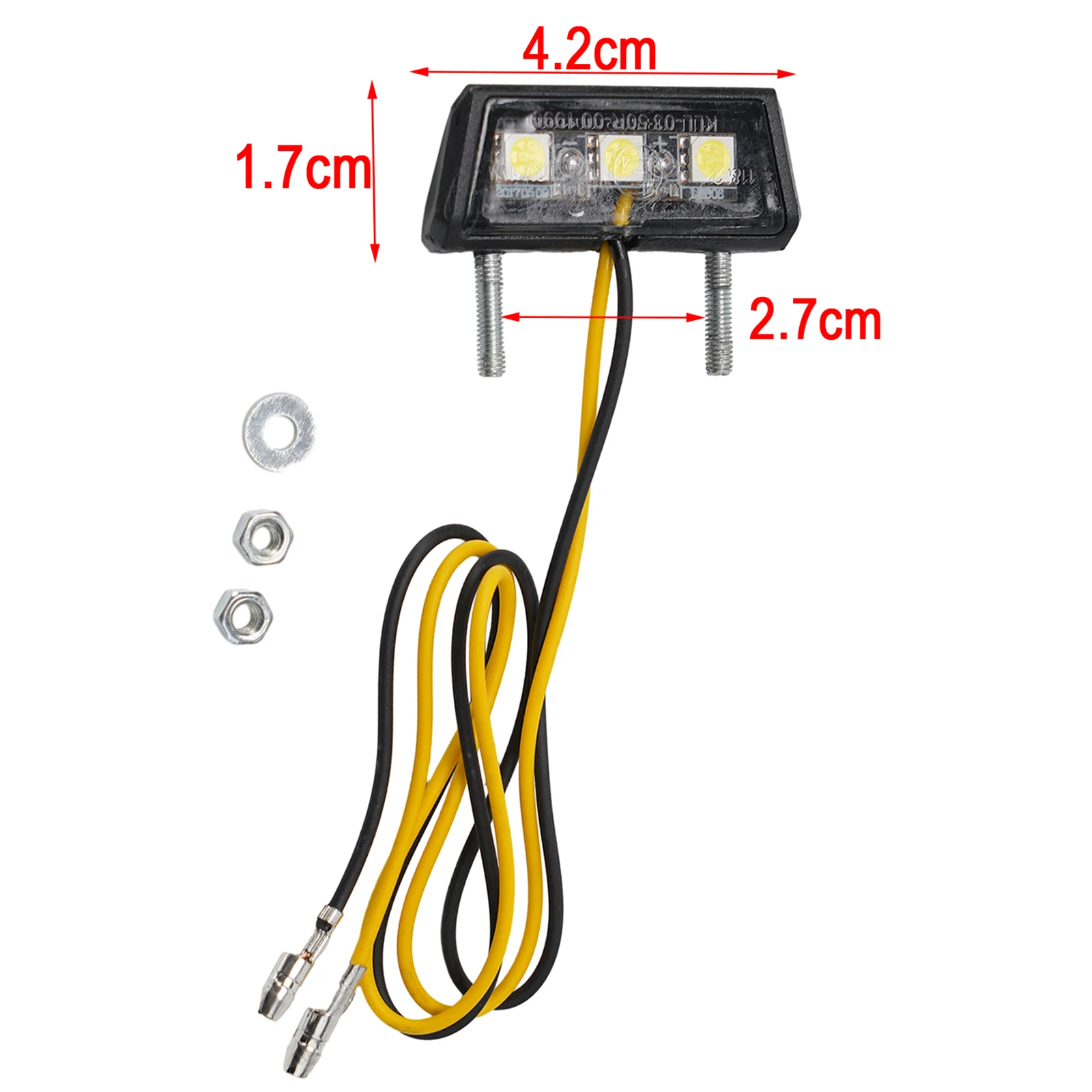 12V Mini Motorcycle LED License Plate Light Motorbike LED Rear Tail Number Light Universal Motorcycle License Plate Lamp