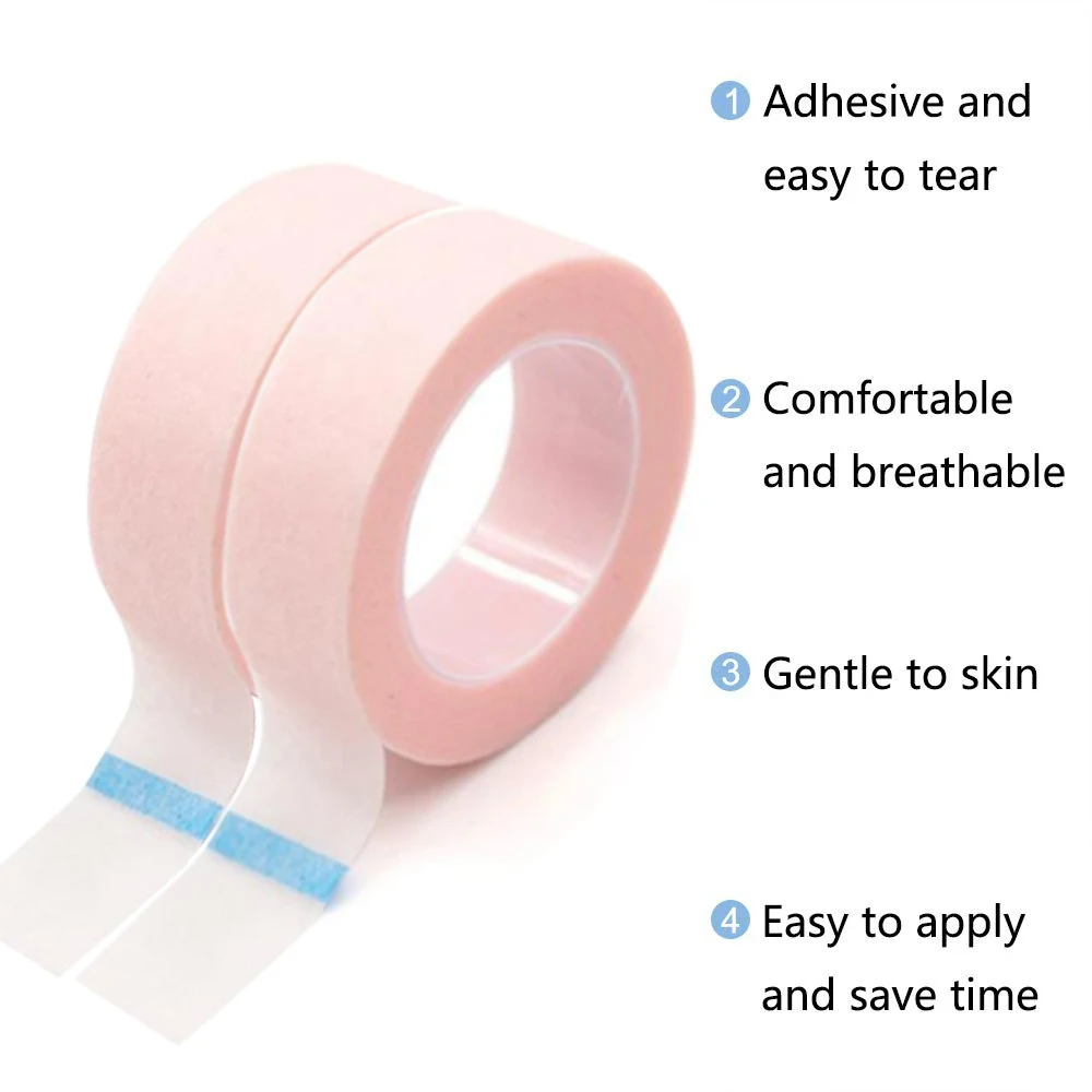3pcs/5pcs Breathable Medical Paper Tape Eyelash Extension Lint Lashes Patch White Silk Paper Under Patches Adhesive Tape