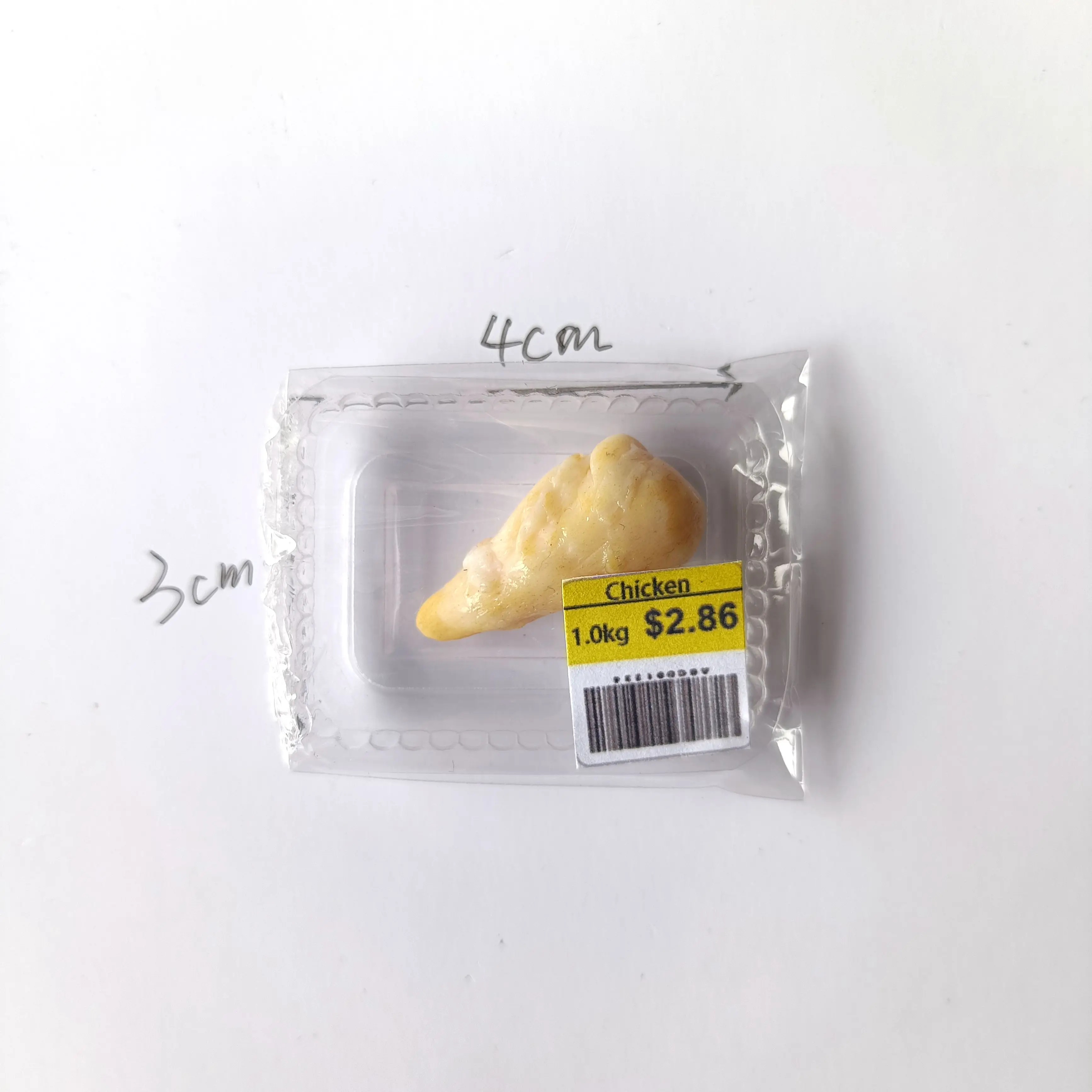 New Miniature Supermarket food simulation beefsteak salmon Bacon beef roll for Doll House Mini Kitchen Birthday/Christmas gifts