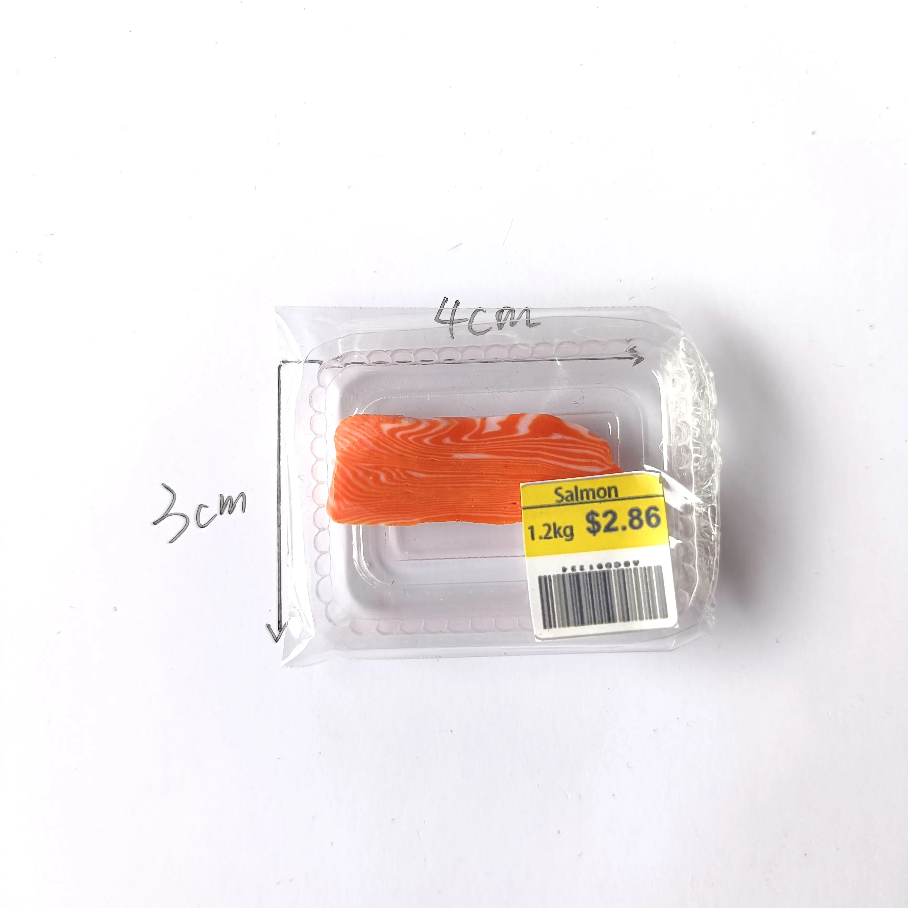 New Miniature Supermarket food simulation beefsteak salmon Bacon beef roll for Doll House Mini Kitchen Birthday/Christmas gifts