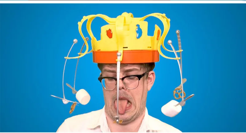 Chow Crown Food Hat Funny Trick Party Bubble Crab Party Prop Game Toy Parent-Child Interaction Games for Kid Party Birthday Gift