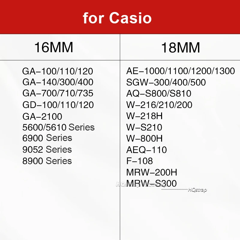 16mm 18mm Nylon Strap for Casio AE-1200 1300 F-108 SGW-300/400/500 W-800H Canvas Watch Band Quick Release Men's Accessories Belt