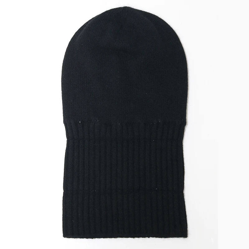 100%Cashmere Beanie Hat for Women's Winter Satin Lined Knitted Solid Skullies Cap Silk Lining Soft Warm Slouchy Bonnet