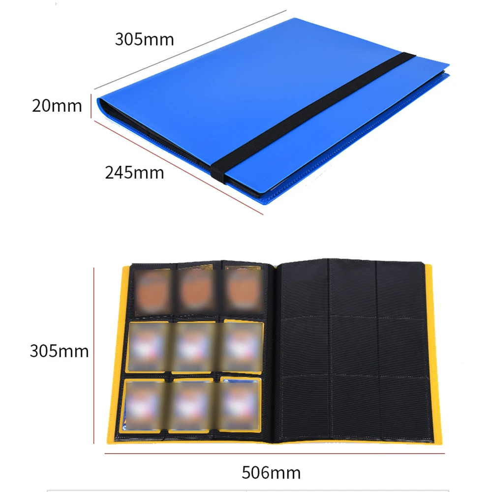 Card Binder 9 Pocket 360 Pockets Trading Card Album for Standard Cards Side Loading Card Collection Folder for PTCG Game Cards