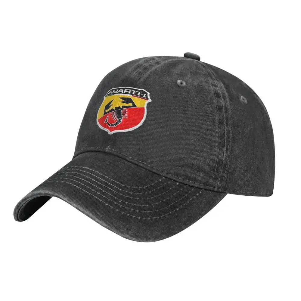 Abarth Scorpion Denim Baseball Cap Car Logo Unisex-Teens Custom Hip Hop Hats Streetwear University Dropshipping Baseball Caps