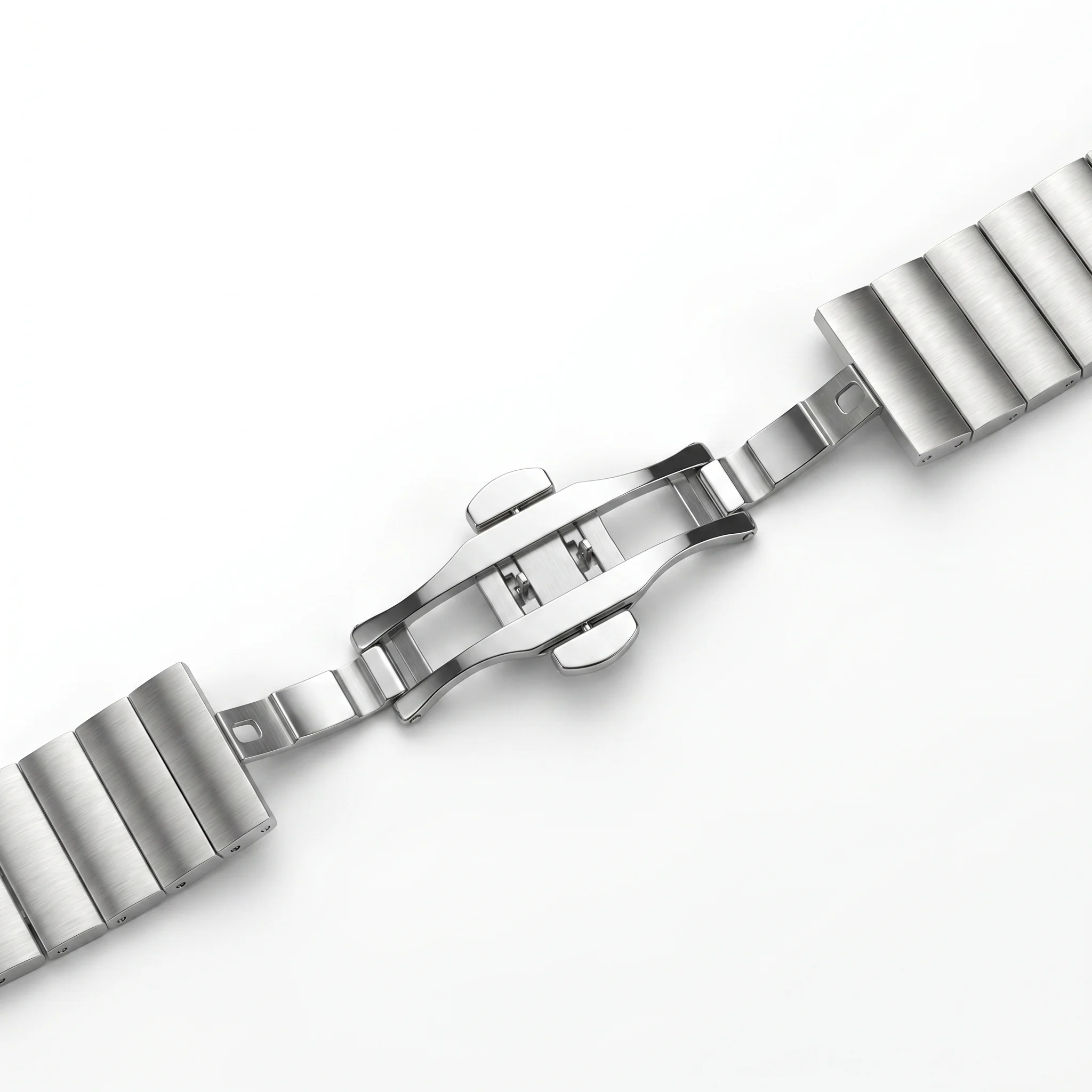 Solid Stainless Steel Watch Band 16mm 18mm 20mm 22mm Quick Release Silver Black Brushed Metal Bracelet Strap