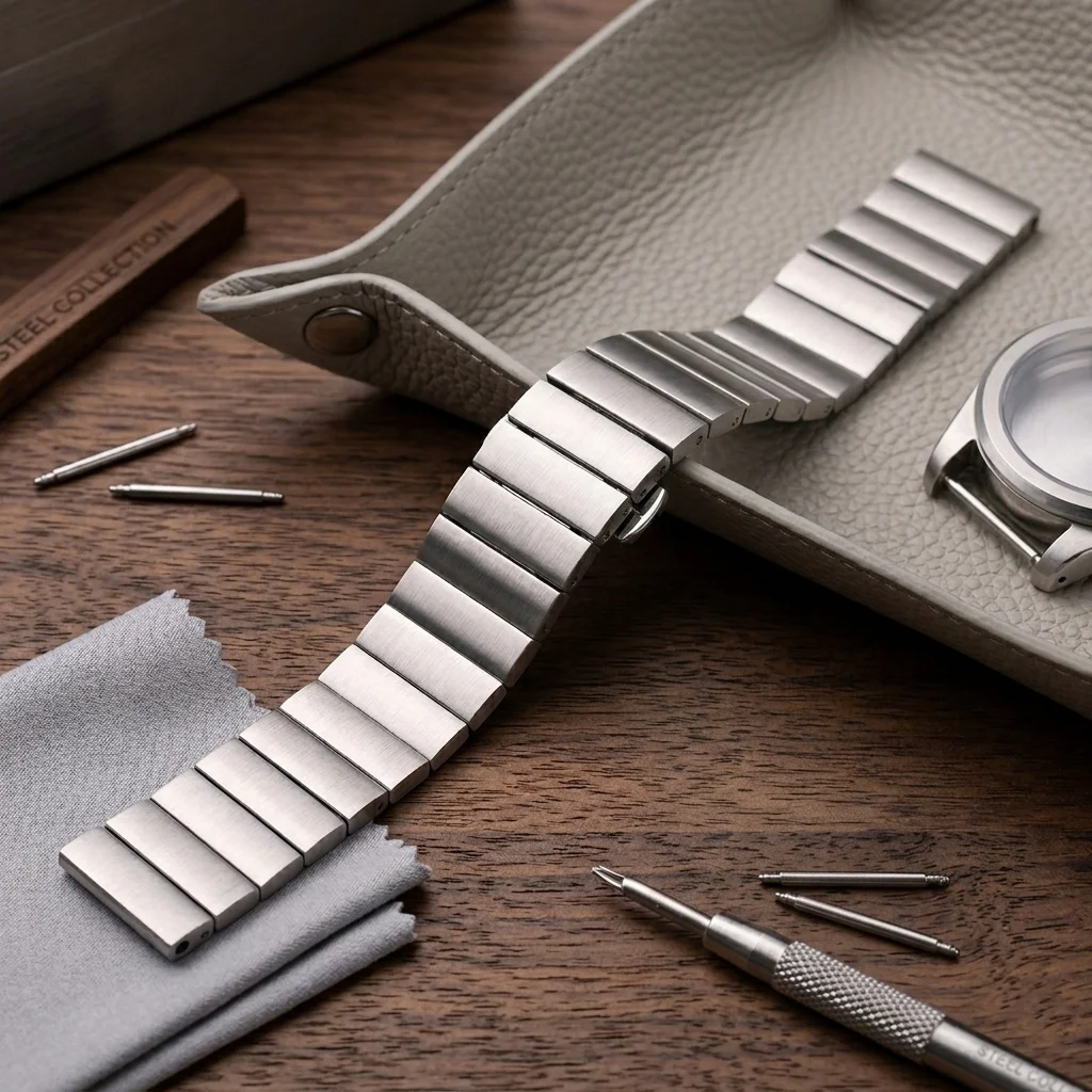 Solid Stainless Steel Watch Band 16mm 18mm 20mm 22mm Quick Release Silver Black Brushed Metal Bracelet Strap