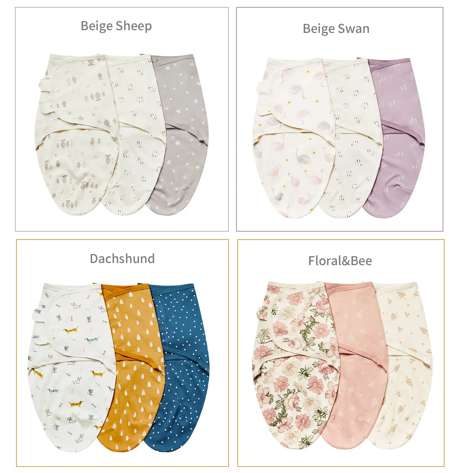 3 Piece A Suit INSULAR Cotton Baby Anti-shock Sleeping Bags Newborn Swaddle Wrap Bags Held By The Baby Anti-kick Spanned