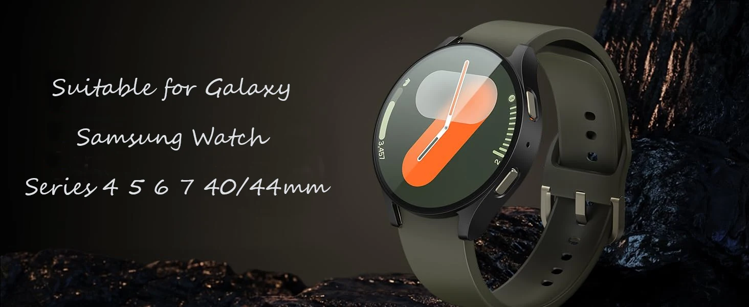 PC Watch Case+Tempered Glass for Samsung Galaxy Watch7/6/5/4 40/44mm Full Bumper Screen Protective Case Galaxy Watch Accessories