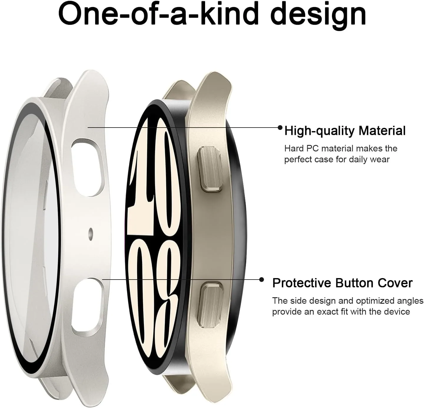 PC Watch Case+Tempered Glass for Samsung Galaxy Watch7/6/5/4 40/44mm Full Bumper Screen Protective Case Galaxy Watch Accessories